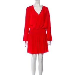 Tomato Red Ramy Brook 3/4 sleeve Mini Dress